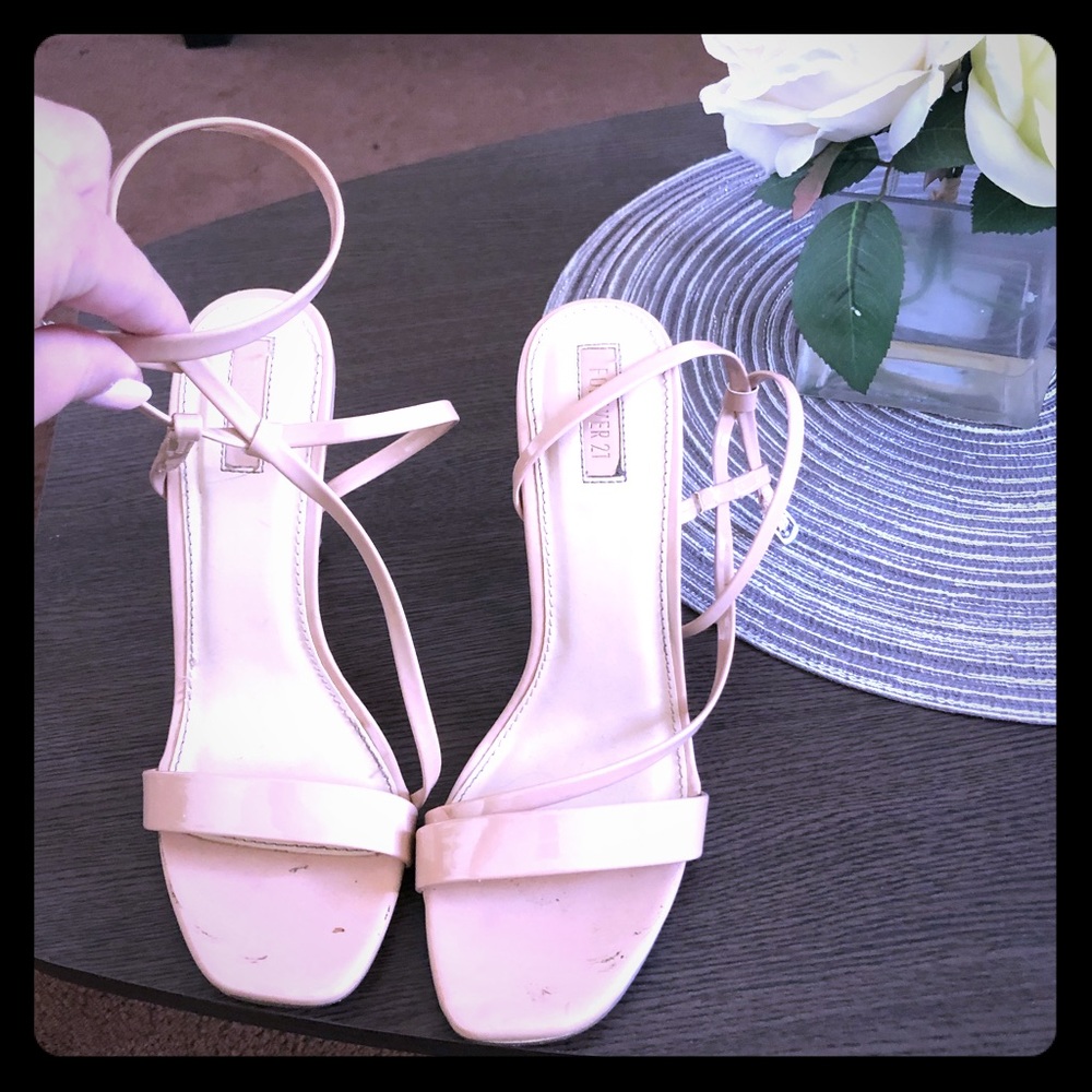 Size 7 nude forever 21 straps heels